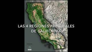 ¿Cuáles son las cuatro regiones geográficas en California?