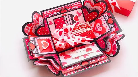 How to make Explosion box / DIY  Valentine's Day Explosion Box /Explosion Box Tutorial