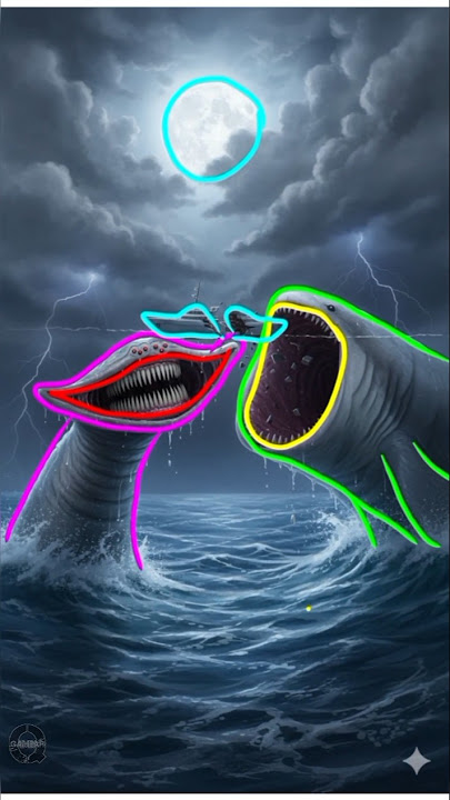 Download lagu El Gran Maja vs Bloop - Line Art 050 #shorts #drawing #seamonsters #monsterbattle #howtodraw #art