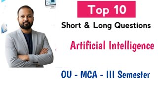 MCA 3rd Sem Artificial Intelligence Top 10 Short & Long Questions Feb 2026 | Abed Sir