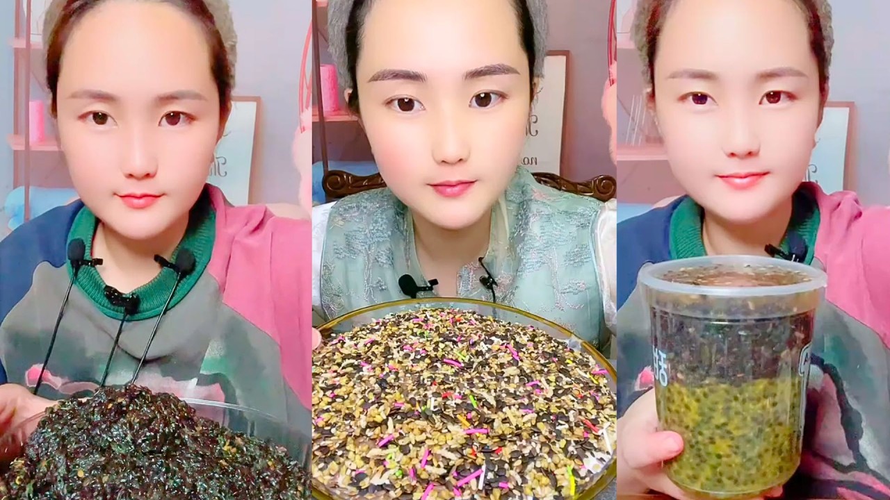 Chinese Passion Fruit Grain Mix ASMR Eating Show #107