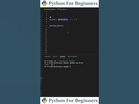 How To Index A List Inside A List | Python For Beginners - YouTube image.