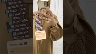 🎩Gi̇pe Takim - 317➡️Kumaş Ayrobin➡️Beden 36,38,40,42➡️Tunik 118Cm➡️Pantolon 100Cm➡️Fiyat 700₺➡️Ptt Ka Resimi