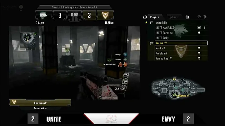 Karma nV's 1v3 Ninja Defuse vs UNiTE (Gfinity 2)
