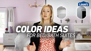 4 Bold Color Combos for Bed + Bath Suites /// Lowe's Design Basics screenshot 2