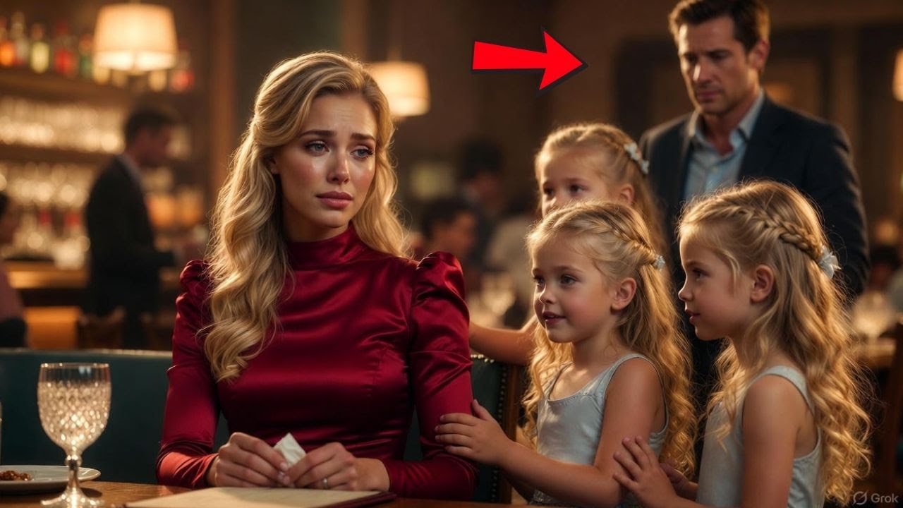 Отец-одиночка увидел плачущую женщину на свидании вслепую — его дочери-тройняшки подошли и спроси...