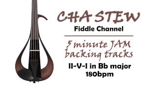 2-5-1 (II-V-I) Bb major 180bpm :: FIVE MINUTE JAM Gypsy Jazz Backing Track
Master improvising over the 2-5-1 (II-V-I) chord progression, the most common in jazz, by jamming along to this gypsy jazz style backing track. Once you are comfortable with improvising over this 2-5-1 sequence you are well on your way to being confident playing along to loads of your standard jazz favourites.
The chords in this 2-5-1 are Cm7 - F7 - BbMaj7.
ALL THESE TRACKS are available as digital downloads (in lots of different audio formats) from my BANDCAMP SITE at http://www.chastewviolinmusic.bandcamp.com. All free (but you can make a donation if you are feeling generous ;-)
Also, if you need these tracks at different tempos or in different keys, with more choruses etc., drop me a line at chastew2016@gmail.com and I can customise a track for you for a paltry $5 a track. 2-5-1 (II-V-I) Bb major 180bpm :: FIVE MINUTE JAM Gypsy Jazz Backing Track