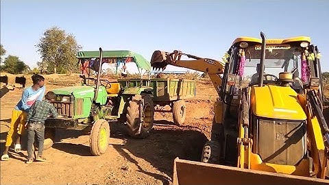 Swaraj 744 FE Tractor Stuck in mud pulling by Hmt 5911 | Mahindra 575 Di | 4WD Tractor | Trolly JCB