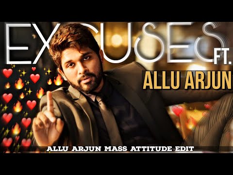 Excuses(AP Dhillon) Ft. Allu Arjun🔥/Allu Arjun Attitude Status🔥/Allu Arjun Mass Whatsapp Status/