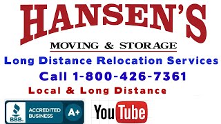 Long Distance Business Relocation Services Duncans Mills ca | Hansen's Moving BBB A  800 426-7361
