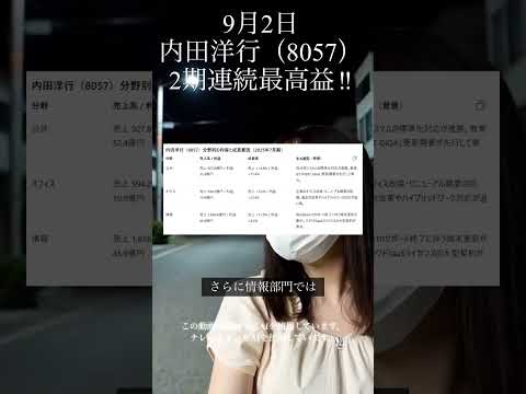 【注目決算】内田洋行（8057）2期連続最高益！