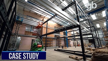 Two-tier Production Mezzanine Floor - Green & Brown Case Study