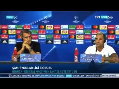 Benfica - Beşiktaş Maç Öncesi Şenol Güneş ve Quaresma Basın Toplantısı 12 Eylül 2016