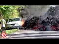 Ngeri..Detik-Detik Mobil diLahap Lava Gunung Meletus Dan ini yang Terjadi...