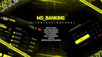 [FiveM - ESX - QBCore] Banking System - ms_banking