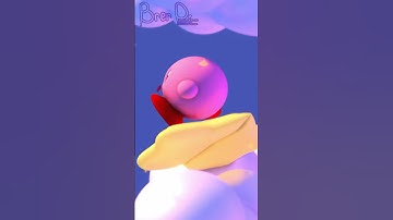 Made a #kirby fanart in #blender3d !