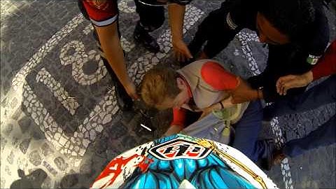 Taxco DH 2013 - Crash against an old woman - Gopro POV - DH MTB