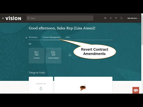 How to Revert a Contract after Amendments in Oracle Fusion Enterprise Contracts Cloud? (on Rel 21B)