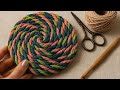 Simple Macrame Weave 🪢 | From Placemat to Rug (Beginner Friendly)