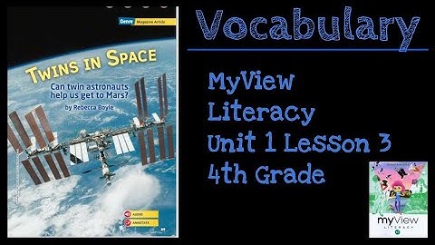 Twins in Space - Vocabulary - SAVVAS MyView Literacy - Unit 1 Lesson 3 - 4th Grade