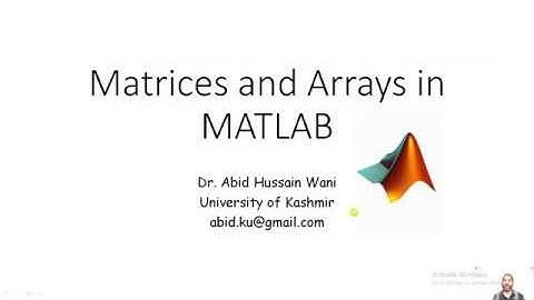 2. Arrays and Matrices in MATLAB