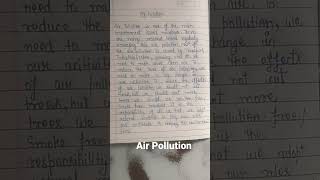Essay on Air pollution in English
