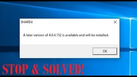 How to stop share it from updating on pc
