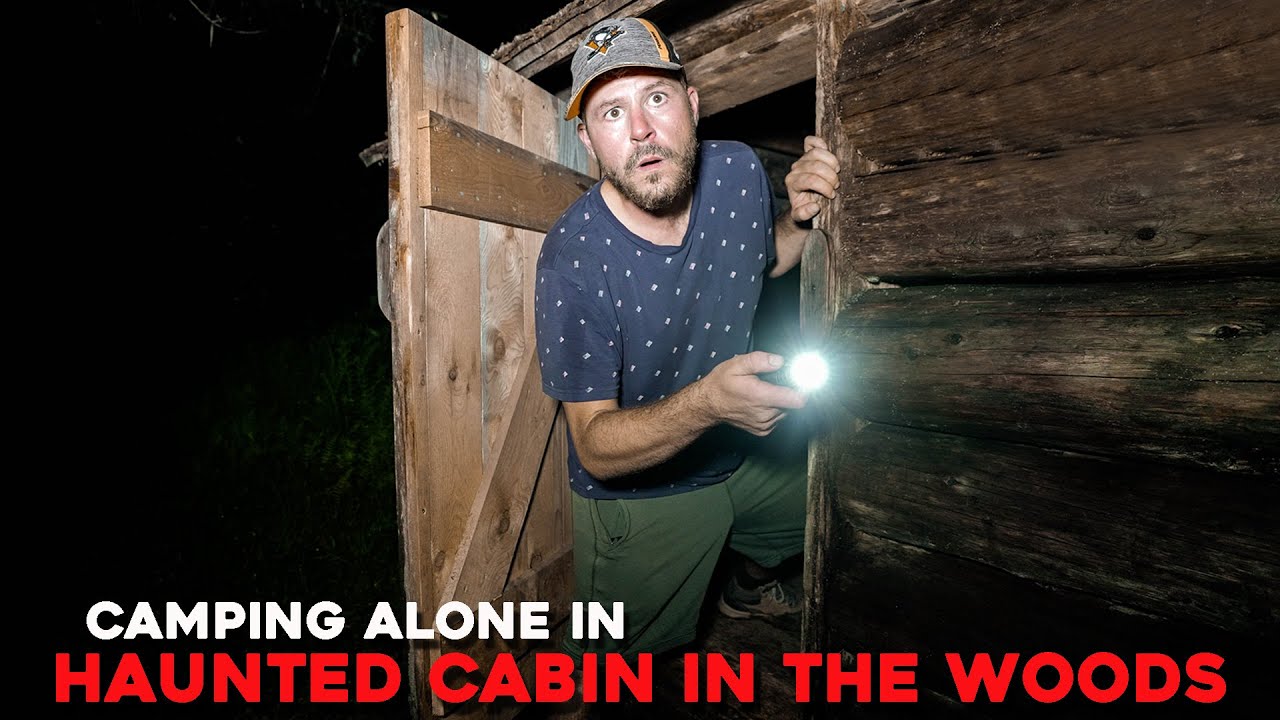(I WAS FORCED TO LEAVE!) I CAMPED ALONE in the HAUNTED CABIN IN THE WOODS | ICELANDIC GHOST TOWN