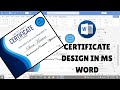 How to Create a Professional Certificate in MS Word | Step-by-Step Tutorial