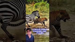 Unbelievable! Zebra vs Leopard vs Crocodile 😱 | Wild Survival#wildlife #animals #shorts #usa