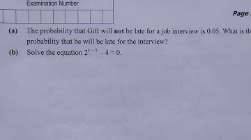 2025 GCE MATHS PAPER 1, QUESTION 9 ; PROBABILITY AND EXPONENTIAL EQUATION 
