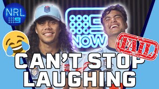 Hilarious FAIL leaves Luai and Sua'ali'i dying of laughter 😂 | NRL on Nine