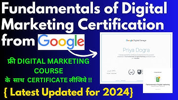 How to become Google Digital Marketing Certified Professional ? Google Free Courses 2024