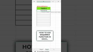 How to use SEQUENCE function in Excel! #excel
