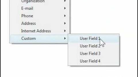 How to add a custom field to an electronic business card in Outlook