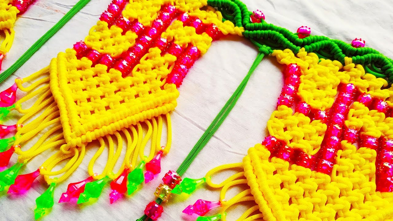 Macrame New 🕉️Swastik Design Toran Tiutorial In Hindi !! Full HD Part