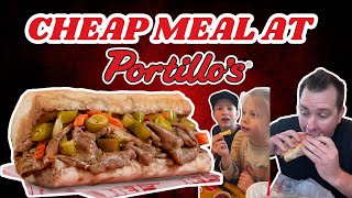 Cheap Family Meal at Portillo’s – Part 2! Trying the Iconic Italian Beef Sandwich!