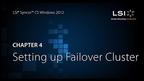 Chapter 4: Setting up Failover Cluster