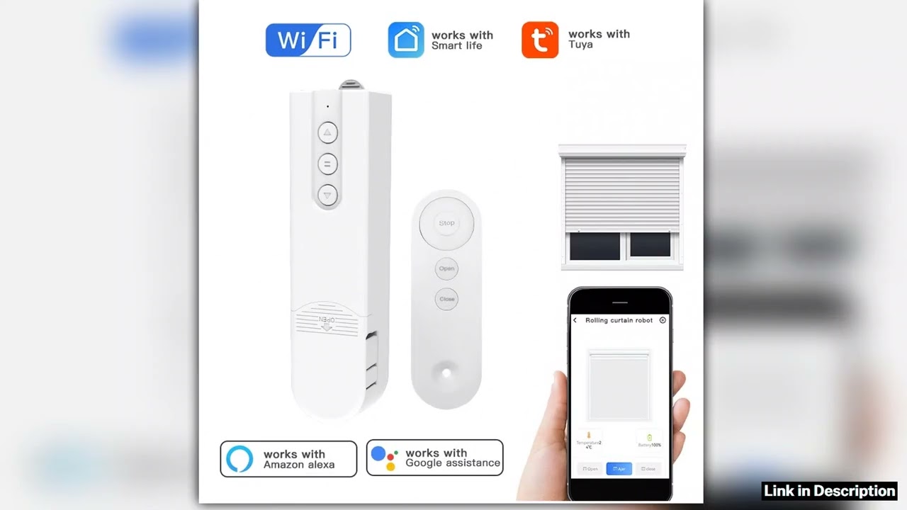 Tuya Smart Blind Motor Wifi Automatic Electric Roller Shutter Shadows App Control Curtain Driver Al