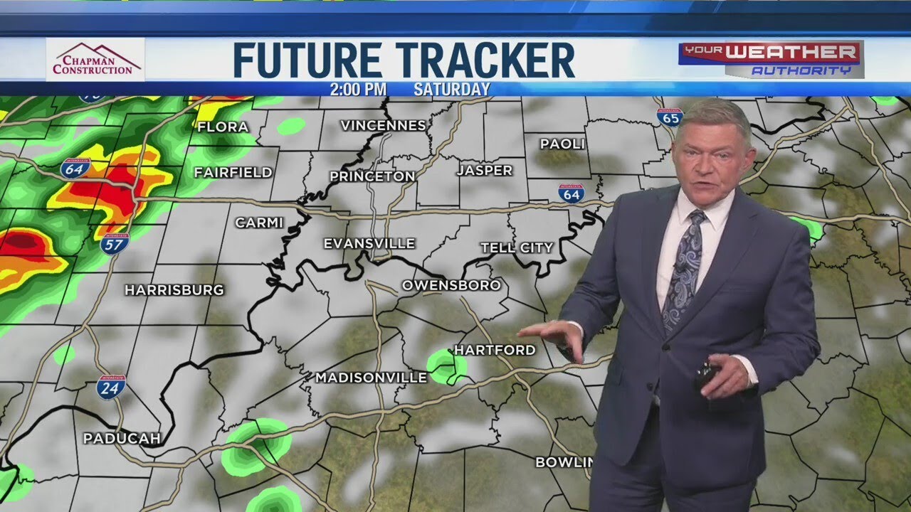 Dry Friday then Storms Arrive Later Saturday - YouTube