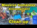 Massive Homeless Encampment clean up behind Golds Gym in Venice Beach