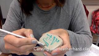 Making a Clay Stamp with Words