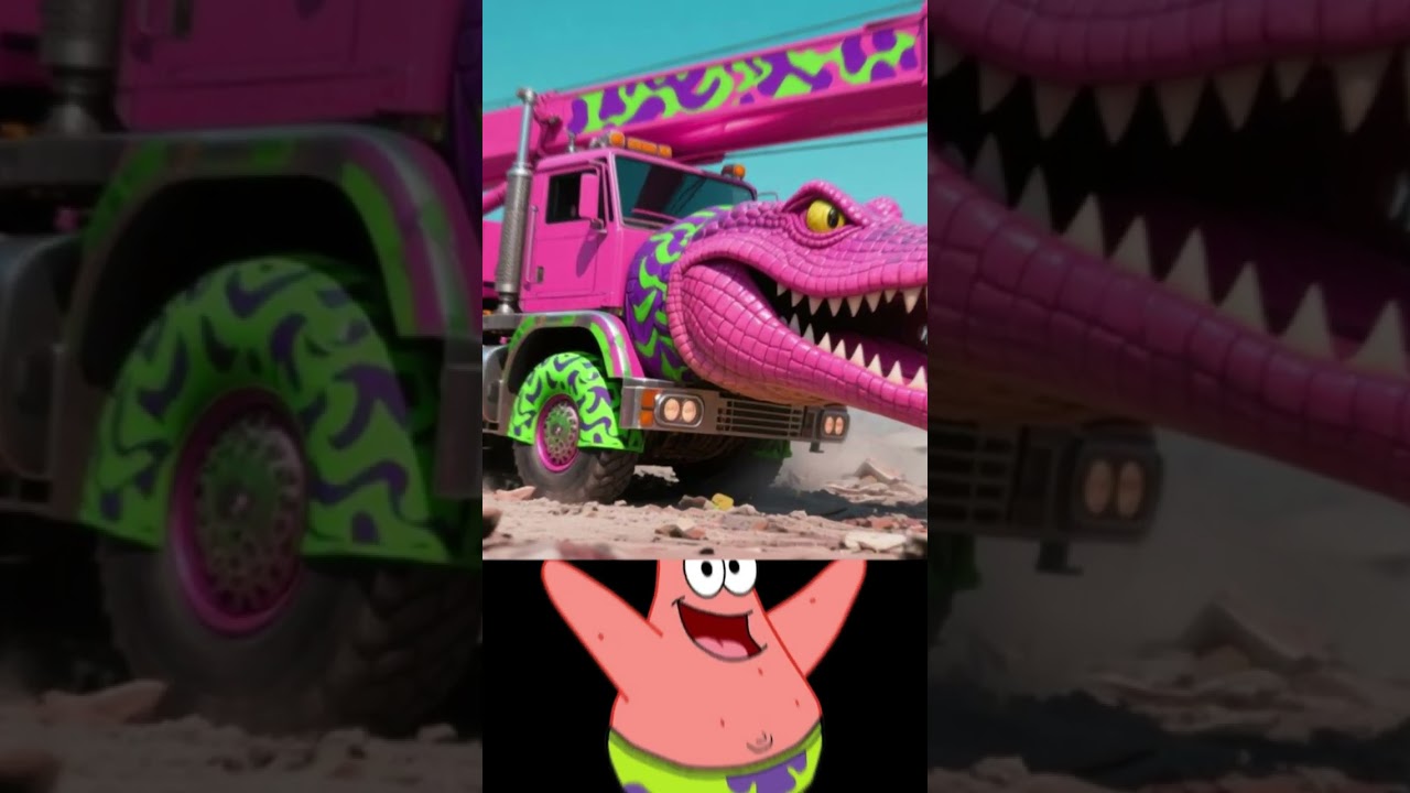 SpongeBob SquarePants as TRUCK CRANE MONSTER ZOMBIE  All Characters 2025 🌟