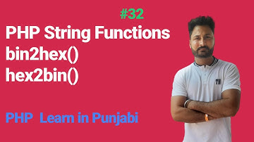 bin2hex() and hex2bin() in PHP Functions