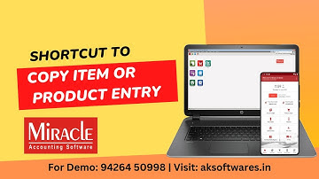 Learn shortcut to copy item or product entry with Miracle Accounting Software 2023 | AK Softwares