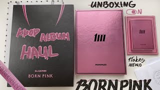 ✿ распаковка BLACKPINK born pink & MAMAMOO mic on ✿ grey + pink ; all 3 ver.