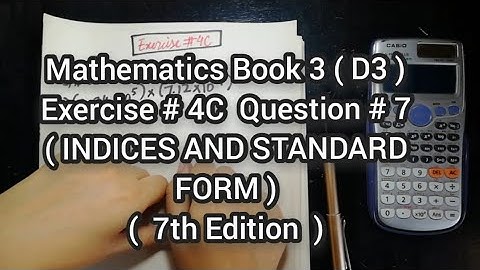 Mathematics Book 3 (D3) | 7th Edition | Exercise # 4 C | Q # 7 | Ifra Syed | in Urdu\Hindi