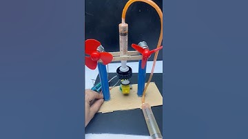 Hydraulic pressure machine - science experiment project #hydraulic #tech #project #dcmotor #shorts
