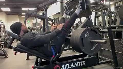 Andrew @andrewisonfire big weights on the Atlantis Pivot Leg Press at #Ironloregym
