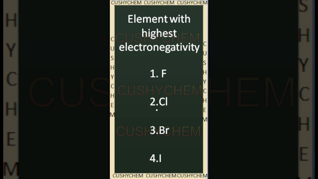 chemistry basics in telugu part 3 #chemistry element with highest electronegativity